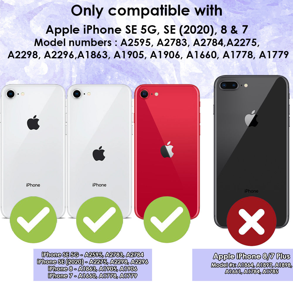 For iPhone SE 5G (2022), SE (2020) / 8 / 7 Case, Light Brown Crocodile Pattern Genuine Leather Protective Shell